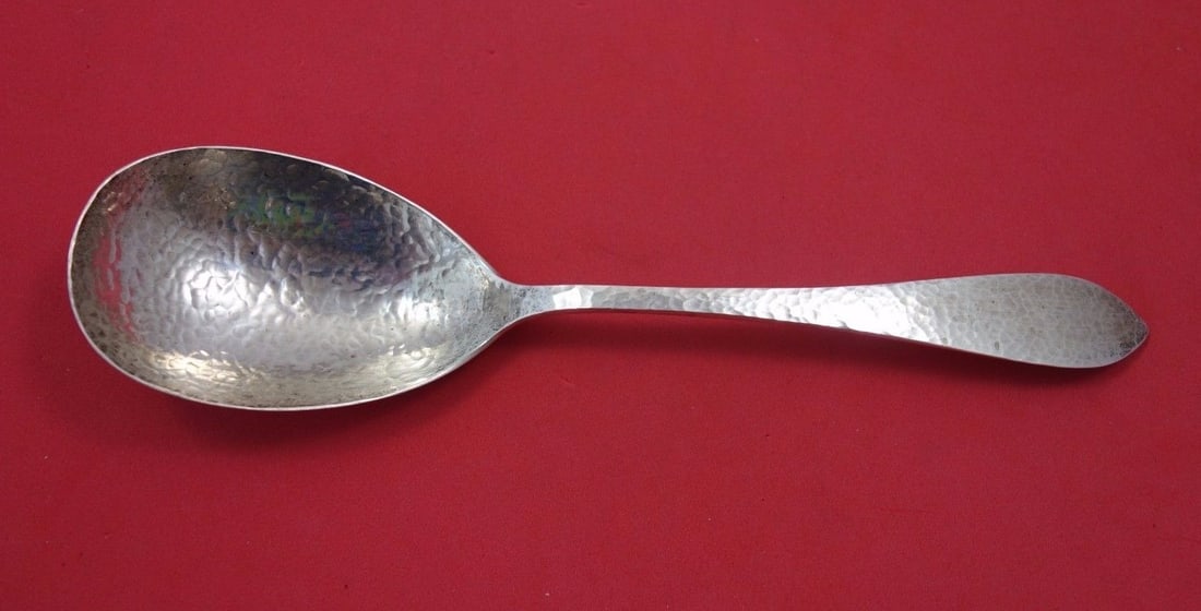 Schofield Sterling Silver La Rochelle Hammered Berry Spoon Ovoid 9": Schofield Sterling Silver La Rochelle Hammered Berry Spoon Ovoid 9" This exquisite berry spoon is crafted from high-quality sterling silver by Schofield, featuring a charming ovoid design with a La Ro