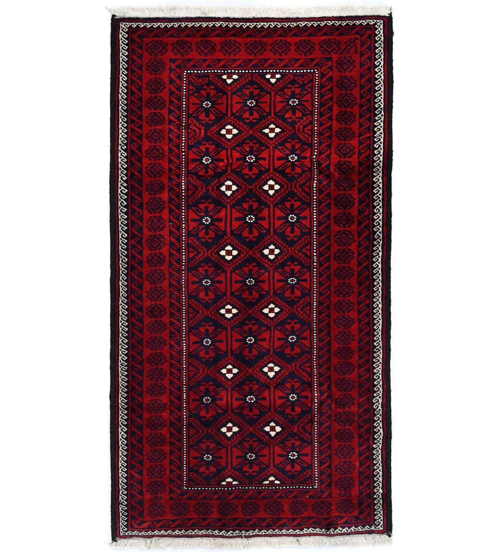 Handmade Vintage Red Tribal Oriental Rug 4'2 x 7'9 ft Boho Decor: Handmade Vintage Red Tribal Oriental Rug 4'2 x 7'9 ft Boho Decor Enhance your space with this stunning Red Vintage Tribal Oriental Rug, handcrafted for a unique touch in your decor. Measuring 4'2" x 7