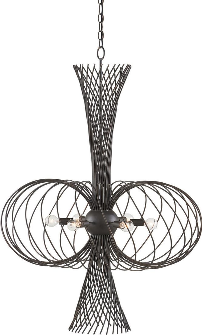 Currey Akio Bronze Gold Bowl Chandelier Adjustable Height 53 to 120.5 in: Currey Akio Bronze Gold Bowl Chandelier Adjustable Height 53 to 120.5 in Illuminate your space with the stunning Akio Bronze Gold Chandelier, featuring a striking bowl design that complements any deco
