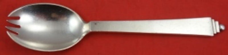 Georg Jensen Pyramid Sterling Silver Ice Cream Fork 5 5/8": Georg Jensen Pyramid Sterling Silver Ice Cream Fork 5 5/8" Indulge in timeless elegance with this Pyramid Sterling Silver Ice Cream Fork by Georg Jensen. Crafted from high-quality sterling silver, thi