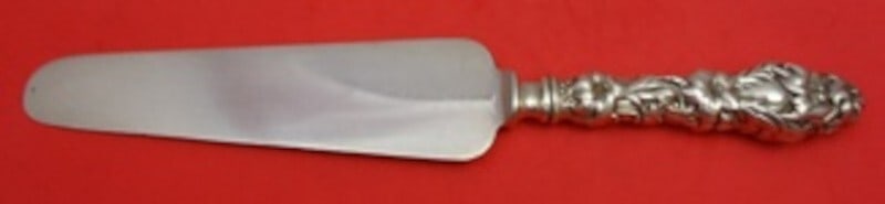 Whiting Lily Sterling Silver Cake Server 9 7/8 Narrow Blade Fat Handle: Whiting Lily Sterling Silver Cake Server 9 7/8 Narrow Blade Fat Handle This exquisite cake server from the renowned Whiting company features the elegant "Lily" pattern. Crafted from high-quality sterl