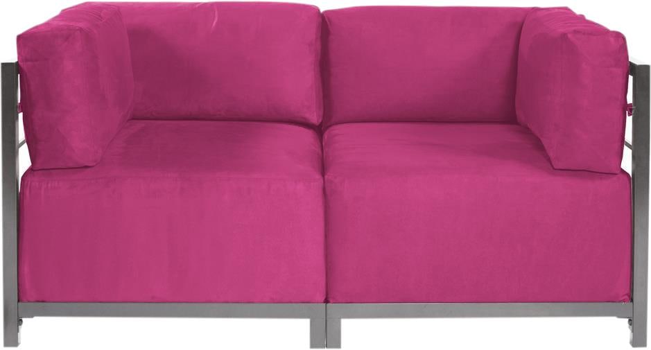 Howard Elliott Fuchsia Pink Regency Axis Loveseat 100 Polyester: Howard Elliott Fuchsia Pink Regency Axis Loveseat 100 Polyester Introducing the Vibrant Fuchsia Regency Axis Loveseat, a stunning addition to your living space. This loveseat features a luxurious fuch