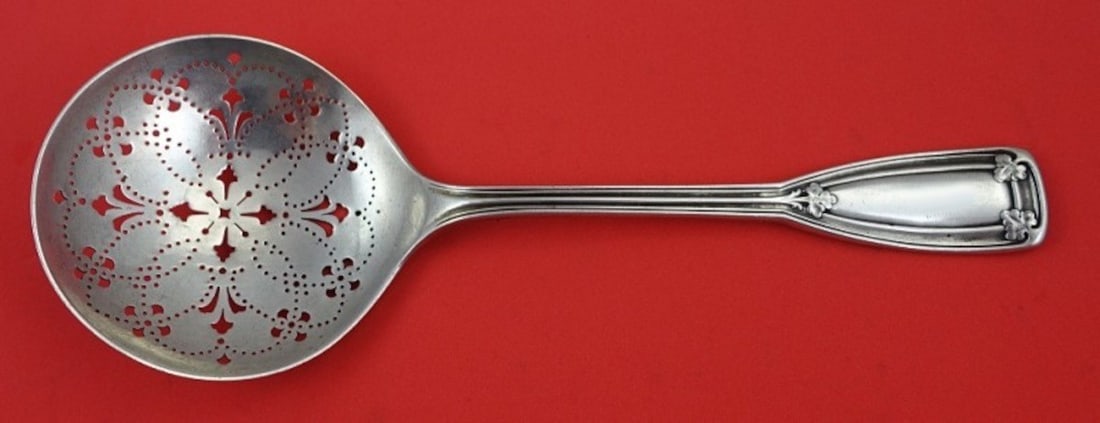 Tiffany & Co Saint Dunstan Sterling Silver Serving Spoon 8 7/8": Tiffany & Co Saint Dunstan Sterling Silver Serving Spoon 8 7/8" This exquisite serving spoon from Tiffany & Co. features the elegant Saint Dunstan pattern. Crafted from high-quality sterling silver, t