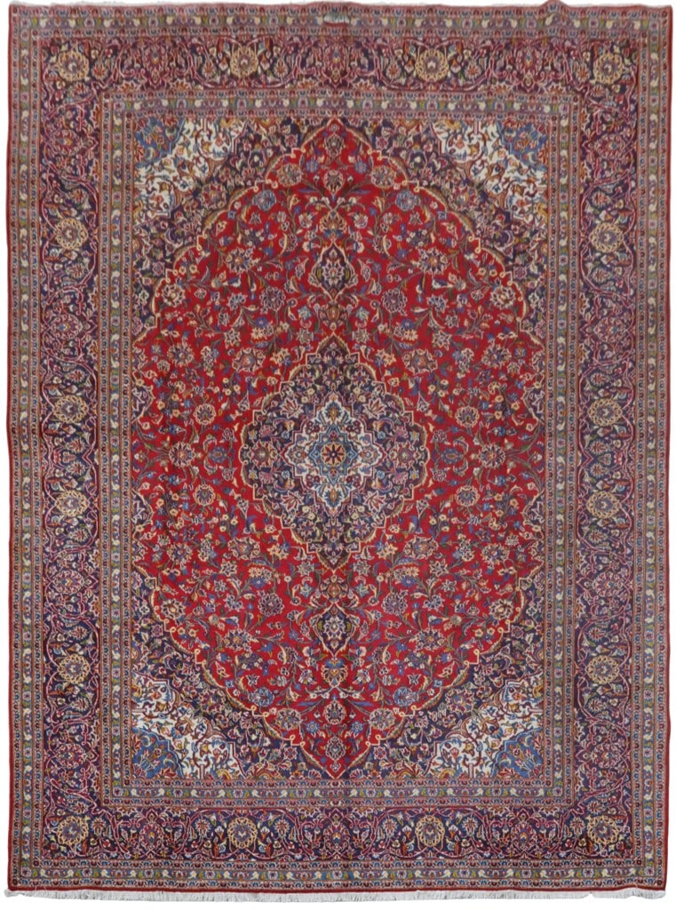 Authentic Handmade Persian Kashan Rug 9'10 x 13'4 Signed Premium Wool: Authentic Handmade Persian Kashan Rug 9'10 x 13'4 Signed Premium Wool Free continental US Shipping Experience the timeless elegance of this Authentic Handmade Persian Kashan Rug, measuring 9' 10" x 13