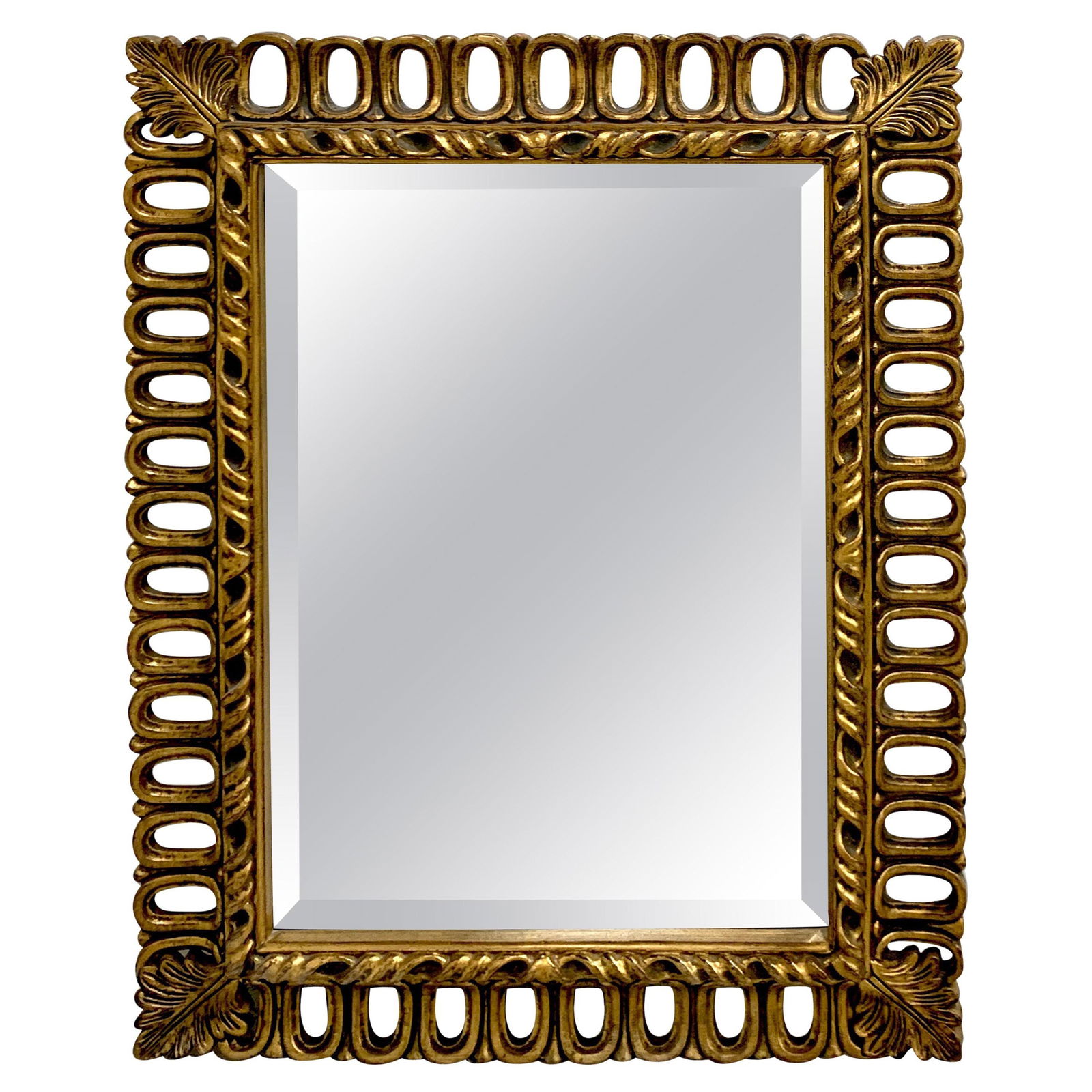Neoclassical Hollywood Regency Gilt Ring Motif Mirror 1960s: Neoclassical Hollywood Regency Gilt Ring Motif Mirror 1960s This Hollywood Regency gilt ring motif mirror features a striking neoclassical design that adds elegance to any space. The mirror showcases
