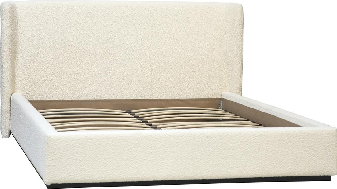 Cream Boucle Upholstered Tobias Bed (1 of 6)