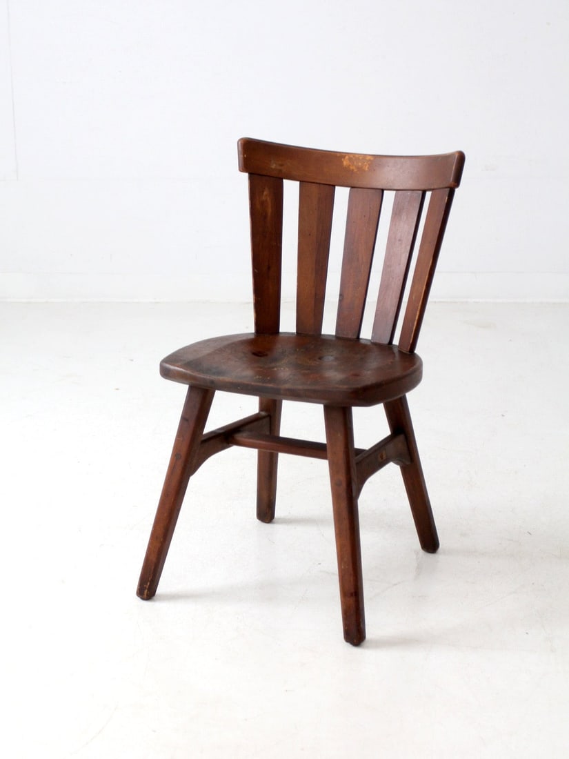Rustic Antique Pine Chair Late 19th Century Farmhouse Style (1 of 10)