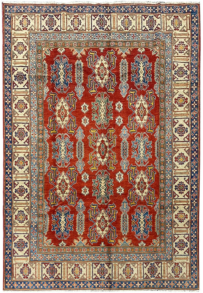 6 x 9 Shirvan Kazak Rug Traditional Pattern New: 6 x 9 Shirvan Kazak Rug Traditional Pattern New Free continental US Shipping Experience the beauty and craftsmanship of this 6.2 x 8.10 Shirvan Kazak Rug, designed to enhance your living space. This r