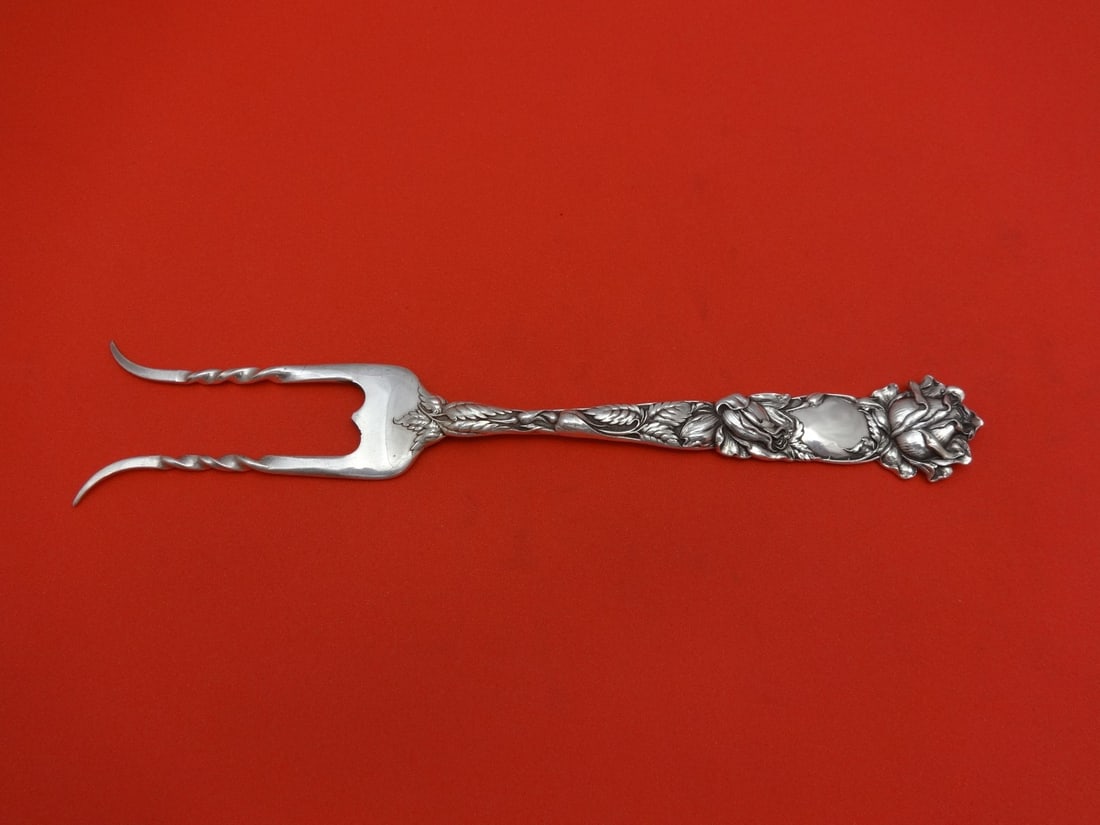 Alvin Bridal Rose Sterling Silver 7 Inch Baked Potato Fork: Alvin Bridal Rose Sterling Silver 7 Inch Baked Potato Fork This exquisite 7" serving fork features the elegant Bridal Rose pattern by Alvin, crafted from high-quality sterling silver. Made between 190