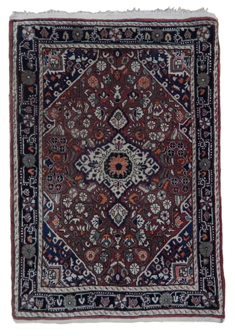 Handcrafted 2'2" x 3' Brown Bijar Rug from Persia: Handcrafted 2'2" x 3' Brown Bijar Rug from Persia Free continental US Shipping Discover the timeless elegance of this 2' 2" x 3' Brown Old Persian Bijar Rug, a handcrafted masterpiece from the esteeme