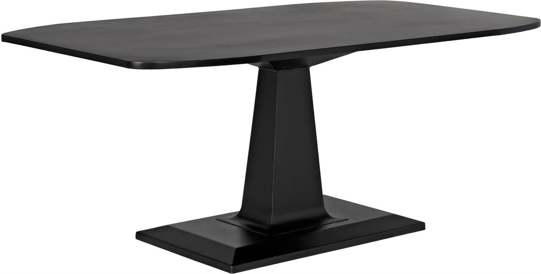 Noir Amboss Industrial Black Metal Dining Table 72 inch (1 of 9)