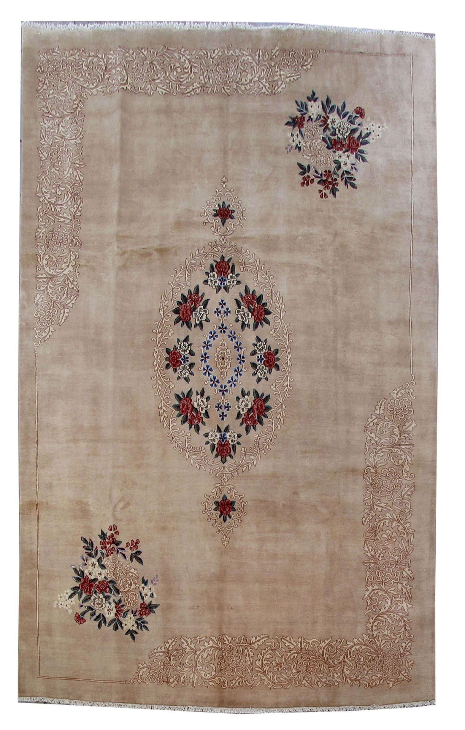Handcrafted Kerman Rug 7'9 x 12'9 with Traditional Persian Design: Handcrafted Kerman Rug 7'9 x 12'9 with Traditional Persian Design Free continental US Shipping Enhance your living space with this exquisite handcrafted Kerman rug, showcasing traditional Persian desi