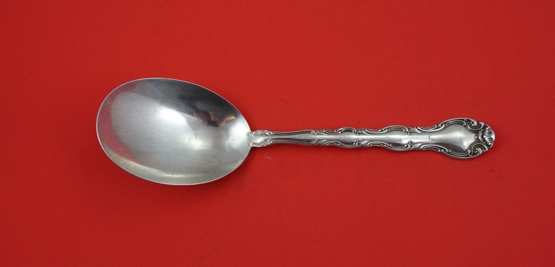 Alvin French Scroll Sterling Silver Berry Spoon 8 3/8 inches: Alvin French Scroll Sterling Silver Berry Spoon 8 3/8 inches This exquisite French Scroll berry spoon by Alvin showcases timeless elegance and superior craftsmanship. Made of high-quality sterling sil