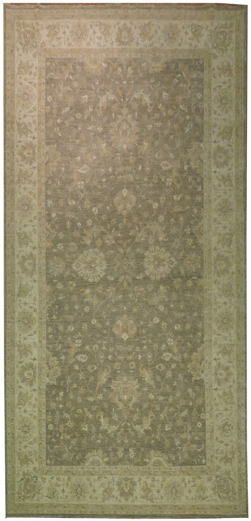 Chobi Large Neutral Peshawar Rug 10.2 x 18 Hand-Knotted Wool: Chobi Large Neutral Peshawar Rug 10.2 x 18 Hand-Knotted Wool Free continental US Shipping Transform your living space with this stunning 10.2' x 18' Chobi Large Neutral Peshawar Rug, expertly handcraf