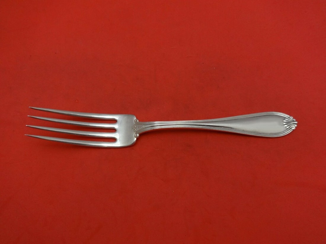 International Sterling Silver Dinner Fork Margaret New 7 1/4 inches: International Sterling Silver Dinner Fork Margaret New 7 1/4 inches This exquisite dinner fork is part of the Margaret New pattern by International Sterling, crafted from high-quality sterling silver.