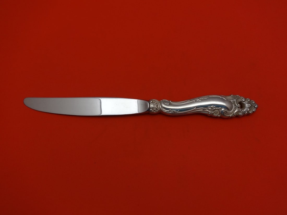 Gorham Decor Sterling Silver Dinner Knife 9 5/8 Modern Design: Gorham Decor Sterling Silver Dinner Knife 9 5/8 Modern Design This elegant dinner knife from Gorham features a modern design with a hollow handle crafted from sterling silver and a durable stainless s