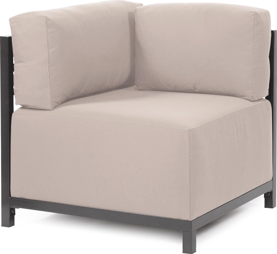 Howard Elliott Coastal Style Corner Chair in Brown Titanium Finish: Howard Elliott Coastal Style Corner Chair in Brown Titanium Finish Experience outdoor comfort without compromising on style with this stunning corner chair. Hand-finished to perfection, this coastal-s