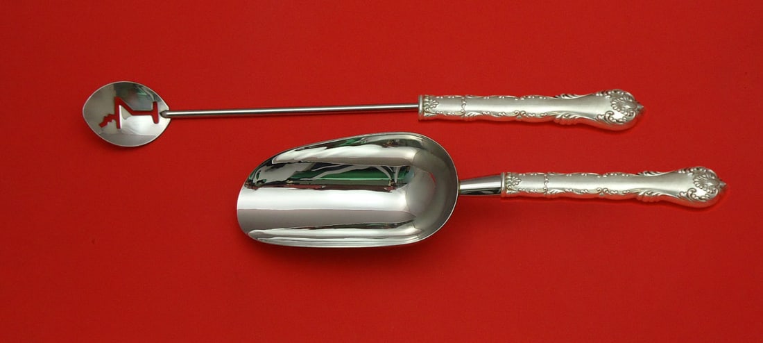 Frank Whiting Kings Court Sterling Silver Bar Set 2pc Custom Made: Frank Whiting Kings Court Sterling Silver Bar Set 2pc Custom Made Introducing the Kings Court by Frank Whiting Sterling Silver Bar Set, a beautifully crafted two-piece collection that enhances your co