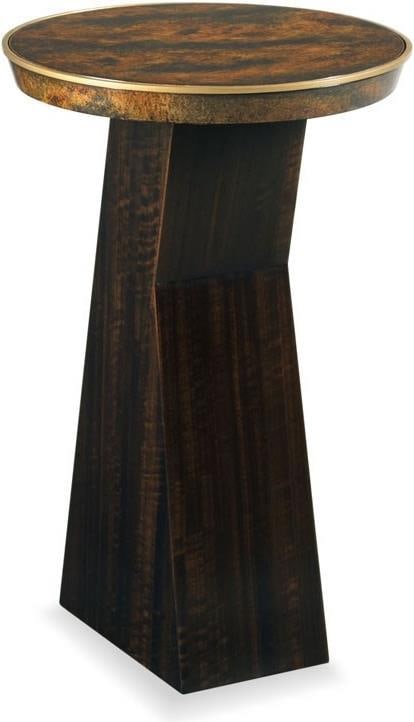 Woodbridge DeAnna Midnight Finish Circular Drink Table: Woodbridge DeAnna Midnight Finish Circular Drink Table Introducing a beautifully crafted Traditional Wood Drink Table, designed to enhance your living space with its charming antique or vintage style.