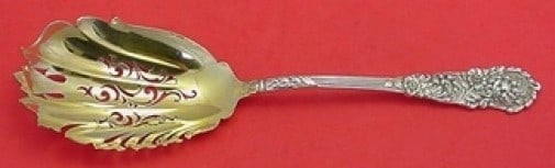 Reed & Barton Trajan Sterling Silver Macaroni Server 9 1/4 Gold Washed Fancy Pierced: Reed & Barton Trajan Sterling Silver Macaroni Server 9 1/4 Gold Washed Fancy Pierced Introducing the Trajan Macaroni Server by Reed & Barton, a stunning serving piece crafted from high-quality sterlin