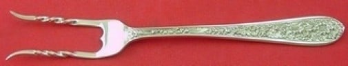 Stieff Corsage Sterling Silver Baked Potato Fork 7 1/8" Custom Piece: Stieff Corsage Sterling Silver Baked Potato Fork 7 1/8" Custom Piece This exquisite baked potato fork, crafted by Stieff, showcases the elegant Corsage pattern. Made from high-quality sterling silver,