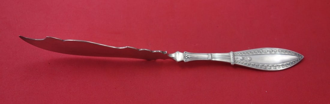 Schulz & Fischer Olympic Pattern Sterling Silver Master Butter Knife 7 1/2": Schulz & Fischer Olympic Pattern Sterling Silver Master Butter Knife 7 1/2" This exquisite Master Butter Knife features the Olympic pattern by Schulz & Fischer, crafted from high-quality sterling silv