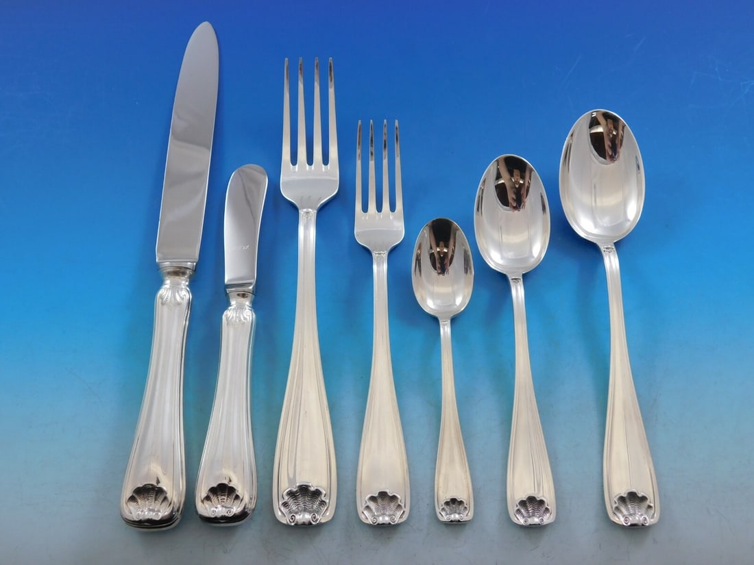 Fortunoff Cellini Sterling Silver Flatware Set 48 Pieces with Storage Chest: Fortunoff Cellini Sterling Silver Flatware Set 48 Pieces with Storage Chest Enhance your dining experience with this exquisite Cellini by Fortunoff Sterling Silver Flatware Set. This impressive 48-pie