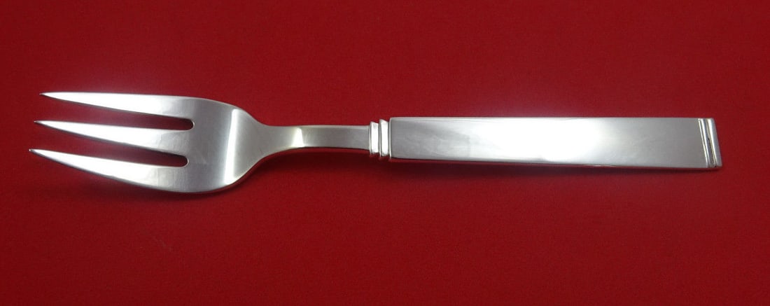 W & S Sorensen Funkis III Danish Sterling Silver 3-Tine Salad Fork: W & S Sorensen Funkis III Danish Sterling Silver 3-Tine Salad Fork Introducing the Funkis III Salad Fork by W & S Sorensen, a stunning piece of Danish craftsmanship. This 3-tine fork, measuring 6 1/2