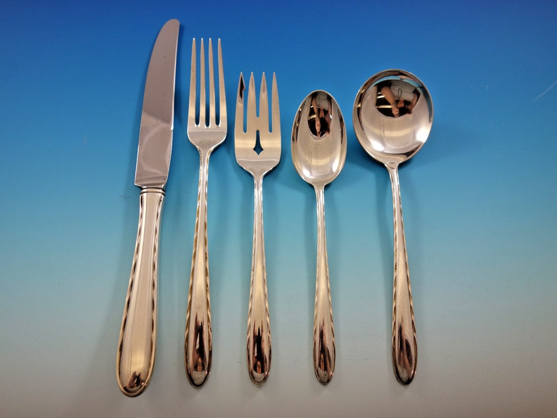 Towle Silver Flutes Sterling Silver Flatware Set for 48 - 253 Pieces: Towle Silver Flutes Sterling Silver Flatware Set for 48 - 253 Pieces This exquisite Towle Sterling Silver Flatware Set, featuring the elegant Silver Flutes pattern, is perfect for entertaining and add