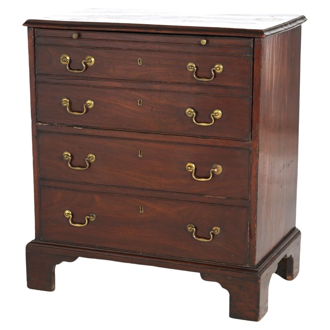 Georgian Secretary Antique Desk English 1750 Wood Lift Top: Georgian Secretary Antique Desk English 1750 Wood Lift Top This exquisite Early Antique English Georgian Secretary, dating back to circa 1750, showcases the elegance of mid-18th century design. Crafte