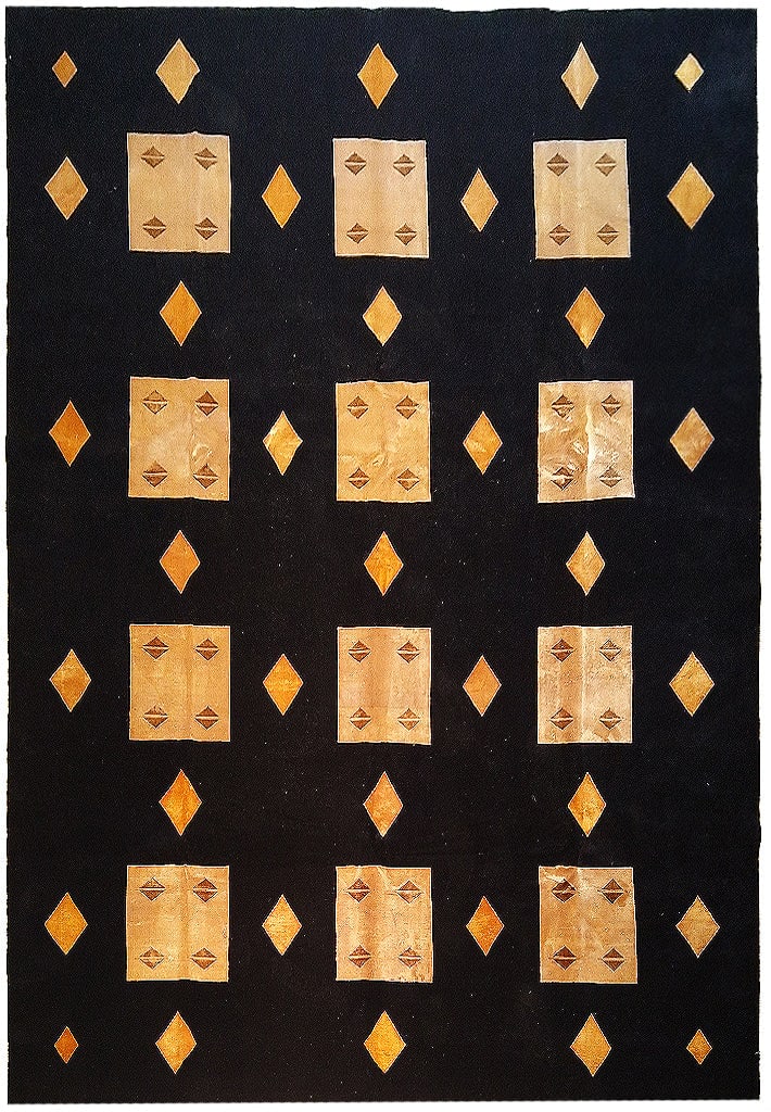 8.9 x 11.10 Black Wool Silk Hand-Knotted Contemporary Area Rug: 8.9 x 11.10 Black Wool Silk Hand-Knotted Contemporary Area Rug Free continental US Shipping Enhance your interior with this exquisite 8.9 x 11.10 Black Wool and Silk Contemporary Quality Hand-Knotted