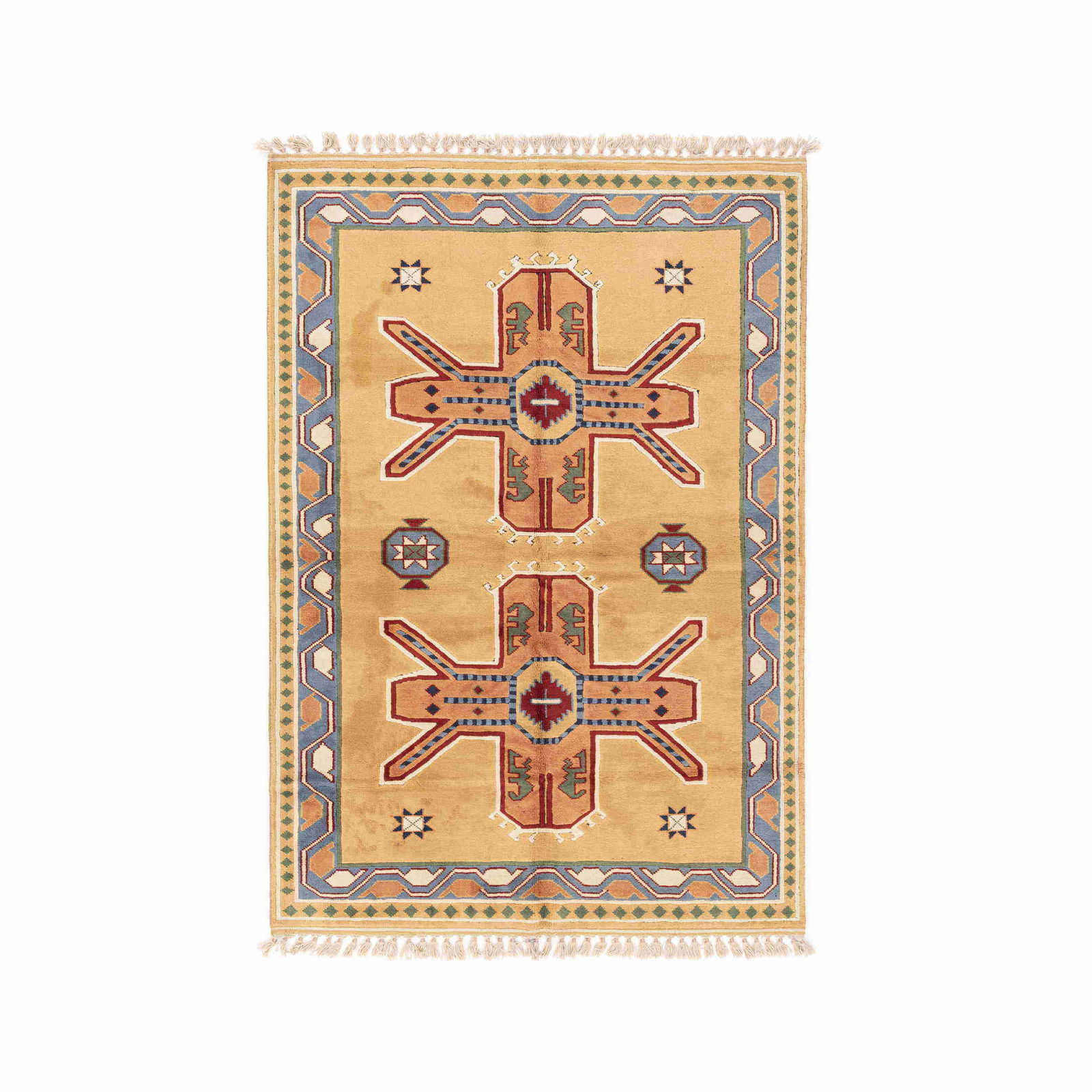 Authentic Handmade Anadol Wool Carpet 68.5 x 98.8 Double Knots: Authentic Handmade Anadol Wool Carpet 68.5 x 98.8 Double Knots This authentic handmade Anadol carpet showcases exquisite craftsmanship, made from high-quality wool on wool. Originating from Anadol, it