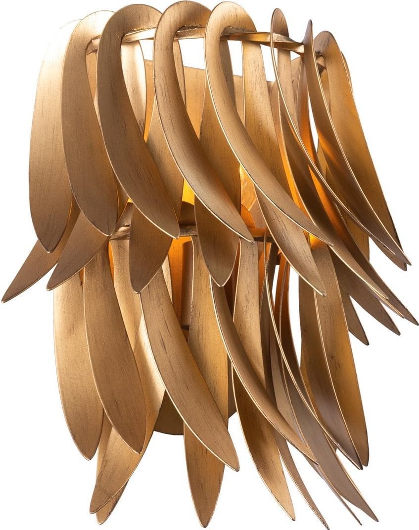 Kalco Grace Modern Gold Wall Sconce Dimmable Steel 60W: Kalco Grace Modern Gold Wall Sconce Dimmable Steel 60W Illuminate your space with this elegant Modern Gold Wall Sconce from the Grace Collection by Kalco. Crafted from durable steel, this stylish ligh