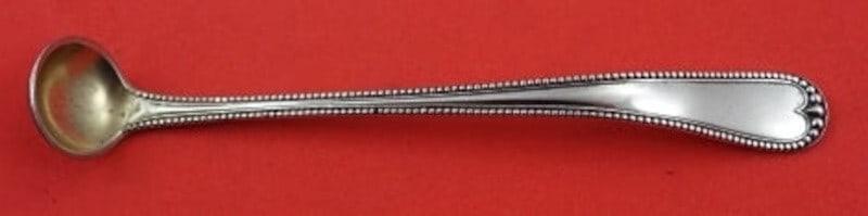 Gorham Newcastle Sterling Silver Gold Washed Mustard Ladle 4.5 Inches: Gorham Newcastle Sterling Silver Gold Washed Mustard Ladle 4.5 Inches This exquisite mustard ladle from the Newcastle pattern by Gorham is crafted from sterling silver and features a beautiful gold wa