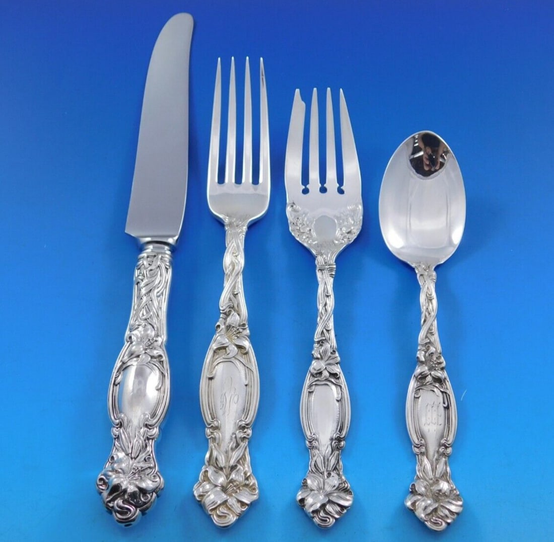 International Silver Frontenac Sterling Silver Flatware Set 55 Pieces for 12: International Silver Frontenac Sterling Silver Flatware Set 55 Pieces for 12 Elevate your dining experience with the exquisite Frontenac flatware set by International Silver. Crafted from sterling sil