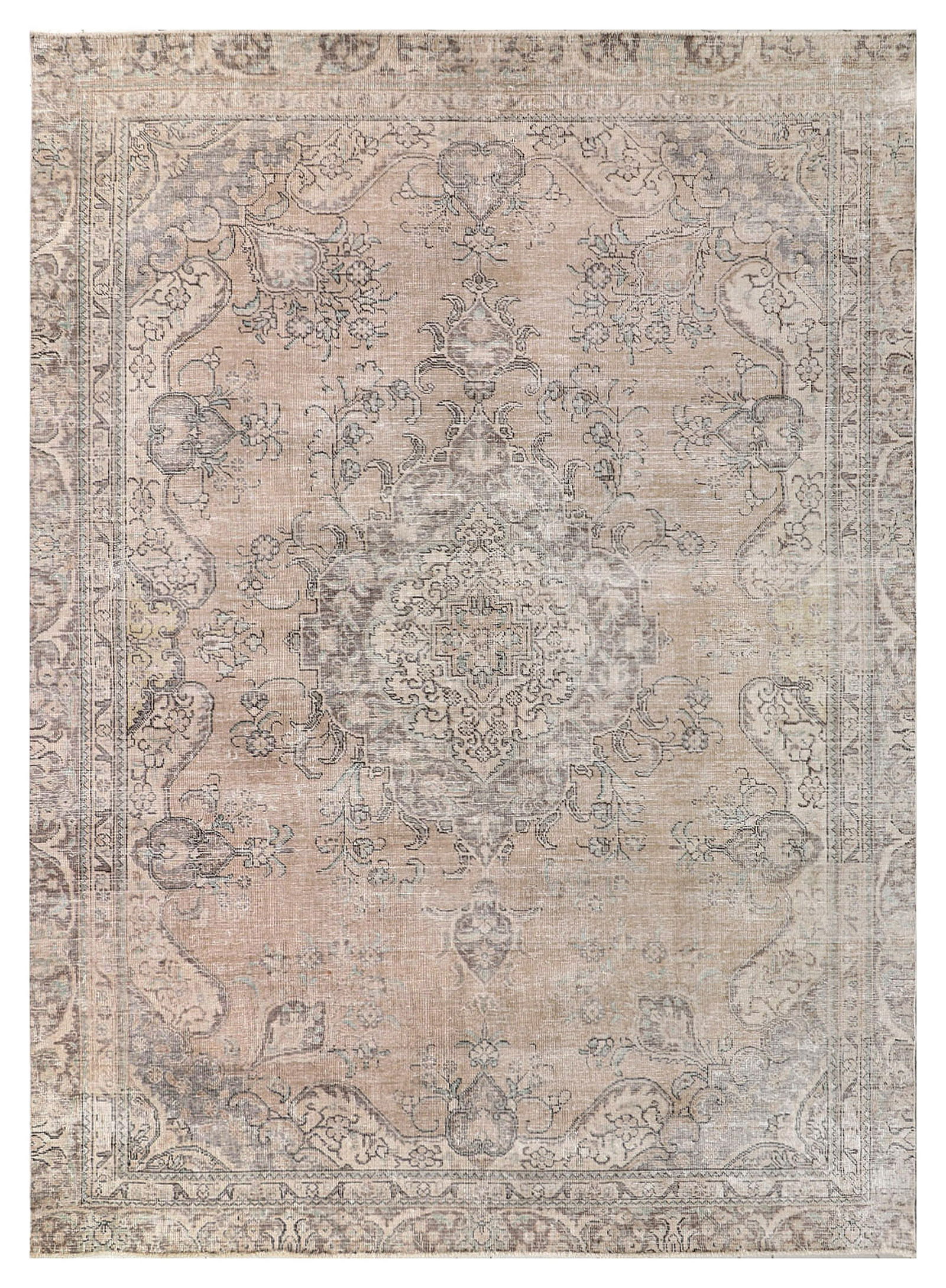 8' x 11' Vintage Hand-knotted Persian Rug Faded Taupe Gray: 8' x 11' Vintage Hand-knotted Persian Rug Faded Taupe Gray Free continental US Shipping This vintage hand-knotted Persian rug measures 8' x 11' and features a faded taupe gray color that complements a
