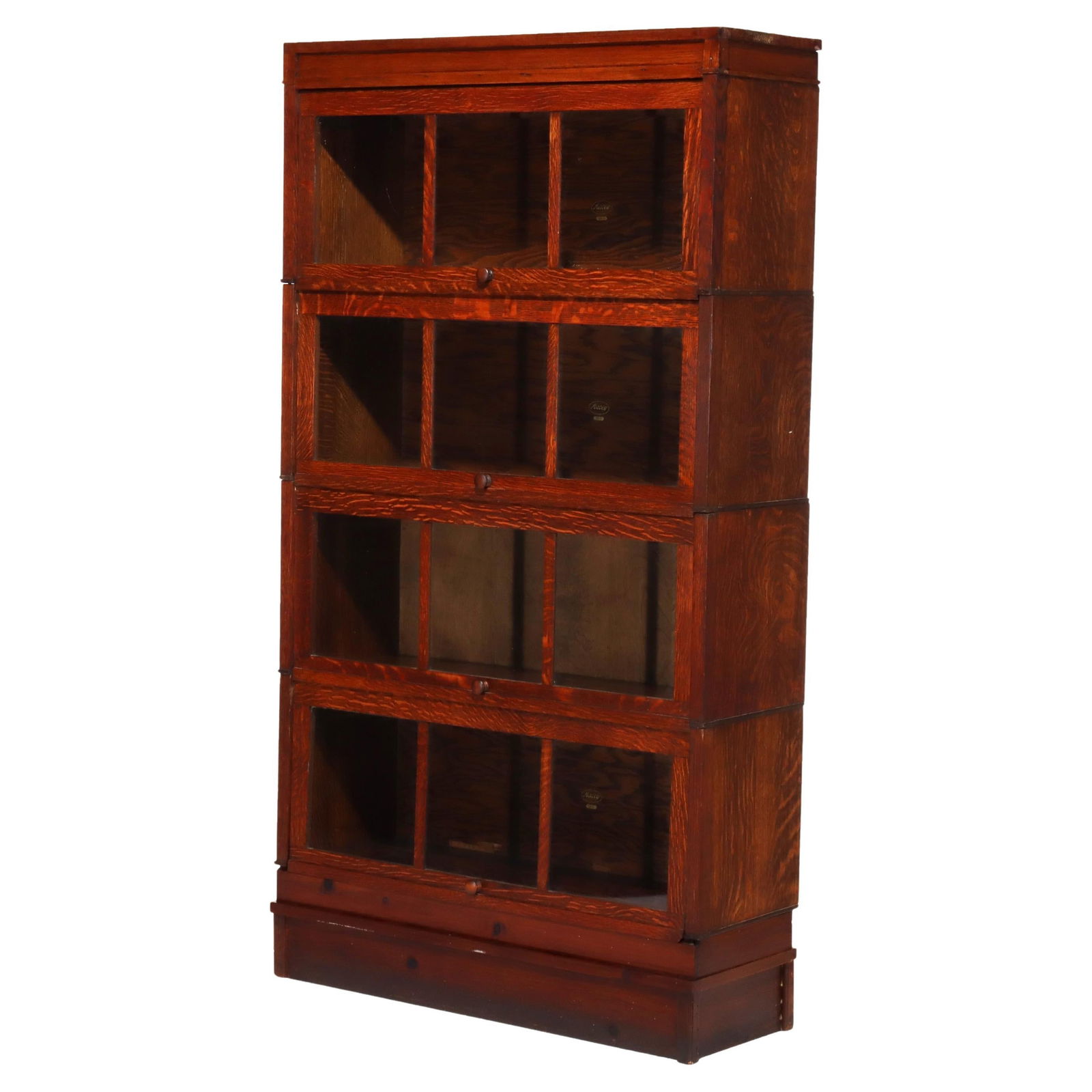 Macey Mission Oak Four Stack Barrister Bookcase C1910 Antique (1 of 13)