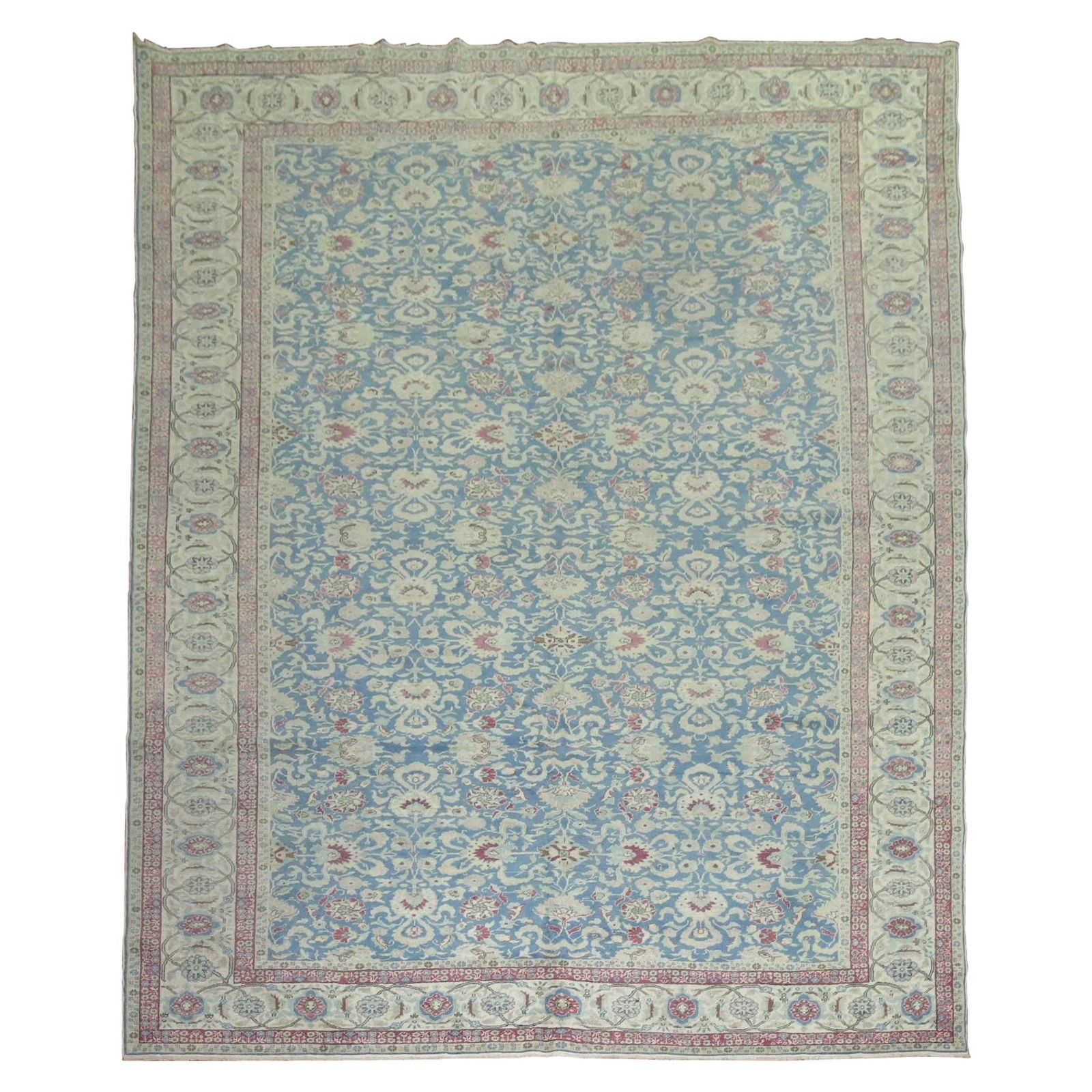 Zabihi Collection Blue Turkish Sivas Carpet 8'6'' x 12' Wool Agra Style: Zabihi Collection Blue Turkish Sivas Carpet 8'6'' x 12' Wool Agra Style Enhance your space with this stunning Zabihi Collection Blue Turkish Sivas Carpet. Featuring a captivating all-over blue motif c