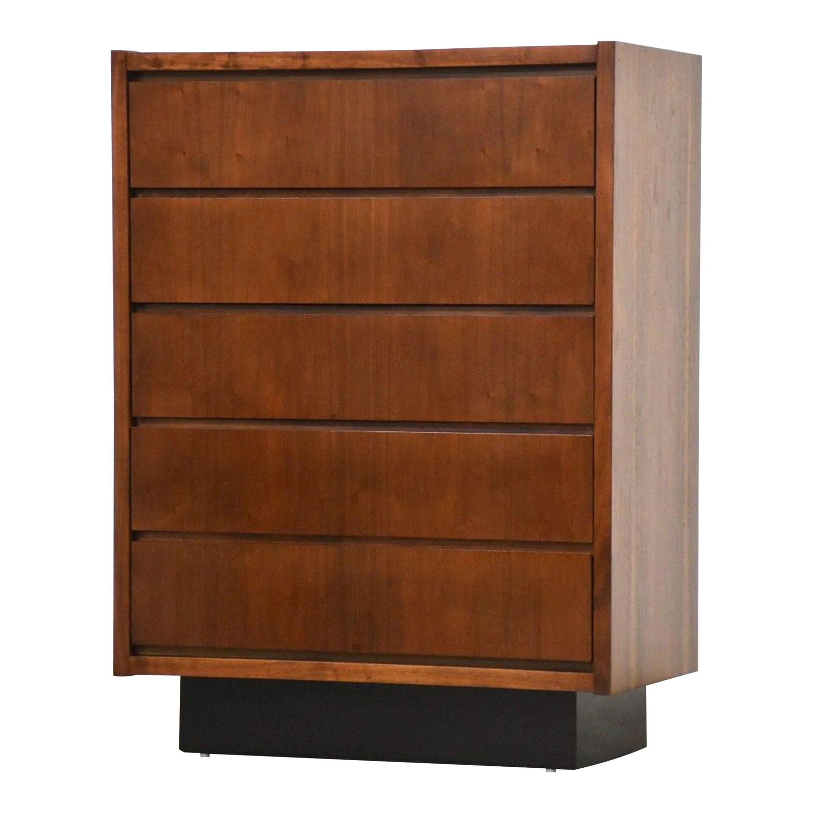 Mid Century Modern Walnut Tall Dresser by Lane 36x18x47.5: Mid Century Modern Walnut Tall Dresser by Lane 36x18x47.5 This elegant mid-century modern tall dresser, expertly refinished, showcases the timeless beauty of walnut wood. Featuring a sleek black plint
