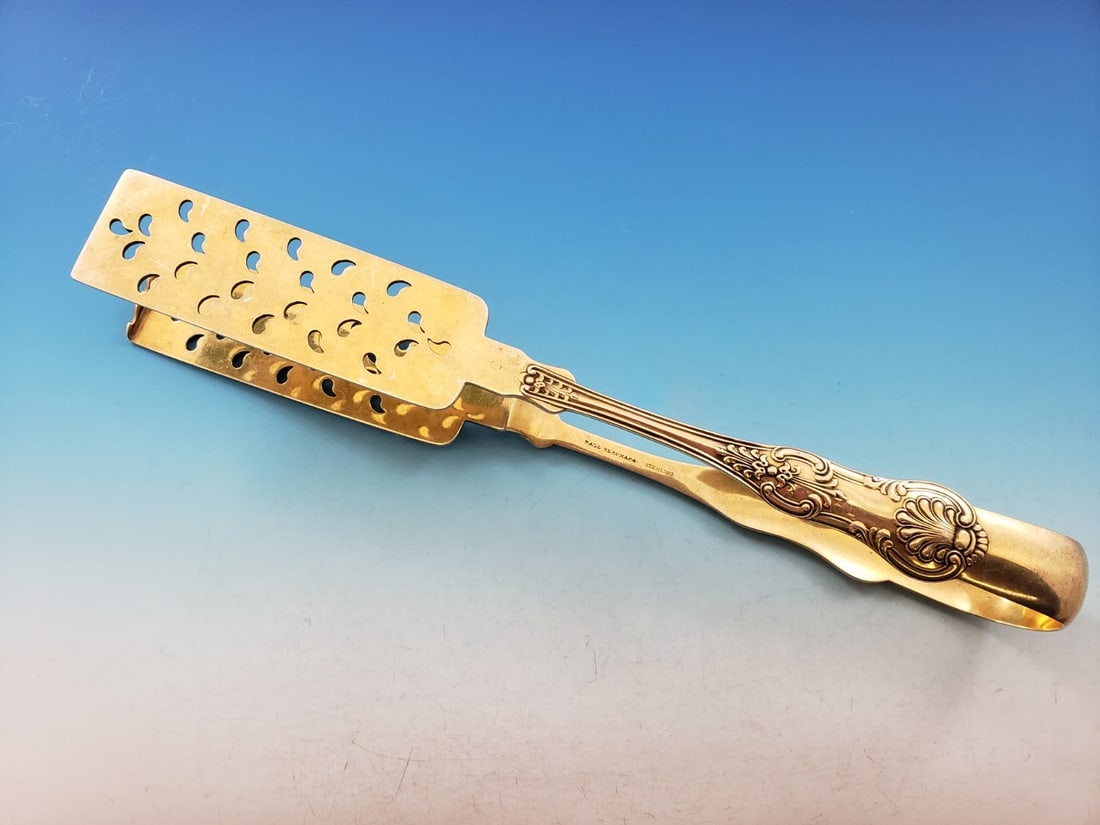 Ball Black & Co. Kings Style Sterling Silver Asparagus Tong 10 1/2": Ball Black & Co. Kings Style Sterling Silver Asparagus Tong 10 1/2" Enhance your dining experience with this exquisite sterling silver asparagus tong from Ball Black & Co., featuring the elegant Kings