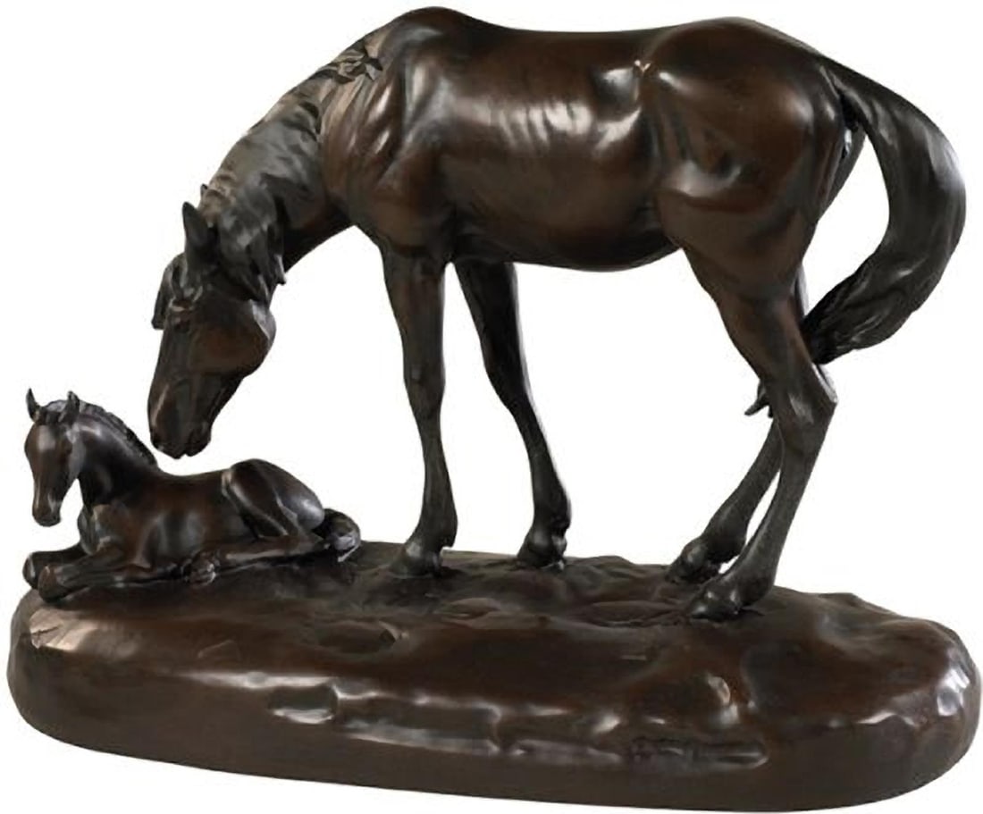 Serene Chocolate Resin Horse Sculpture Hand-Cast Lodge Style 13 in: Serene Chocolate Resin Horse Sculpture Hand-Cast Lodge Style 13 in Introducing the Serene Chocolate Resin Horse Figurine, a beautifully crafted sculpture that captures the tranquil essence of a restin