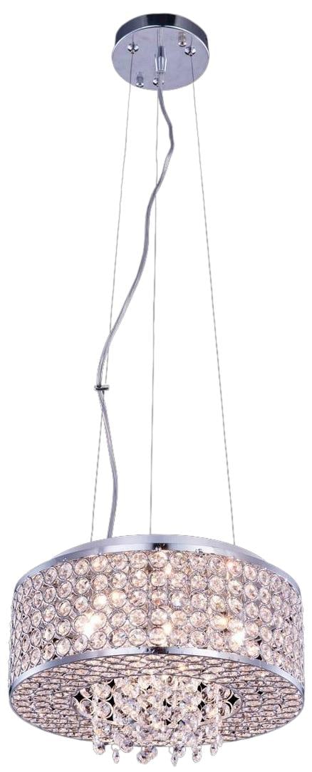 Amelie Collection Chrome Pendant Light 4 Bulb UL-Listed: Amelie Collection Chrome Pendant Light 4 Bulb UL-Listed Illuminate your space with the stunning Amelie Collection Chrome Pendant Light. This contemporary pendant features a sleek chrome finish and is