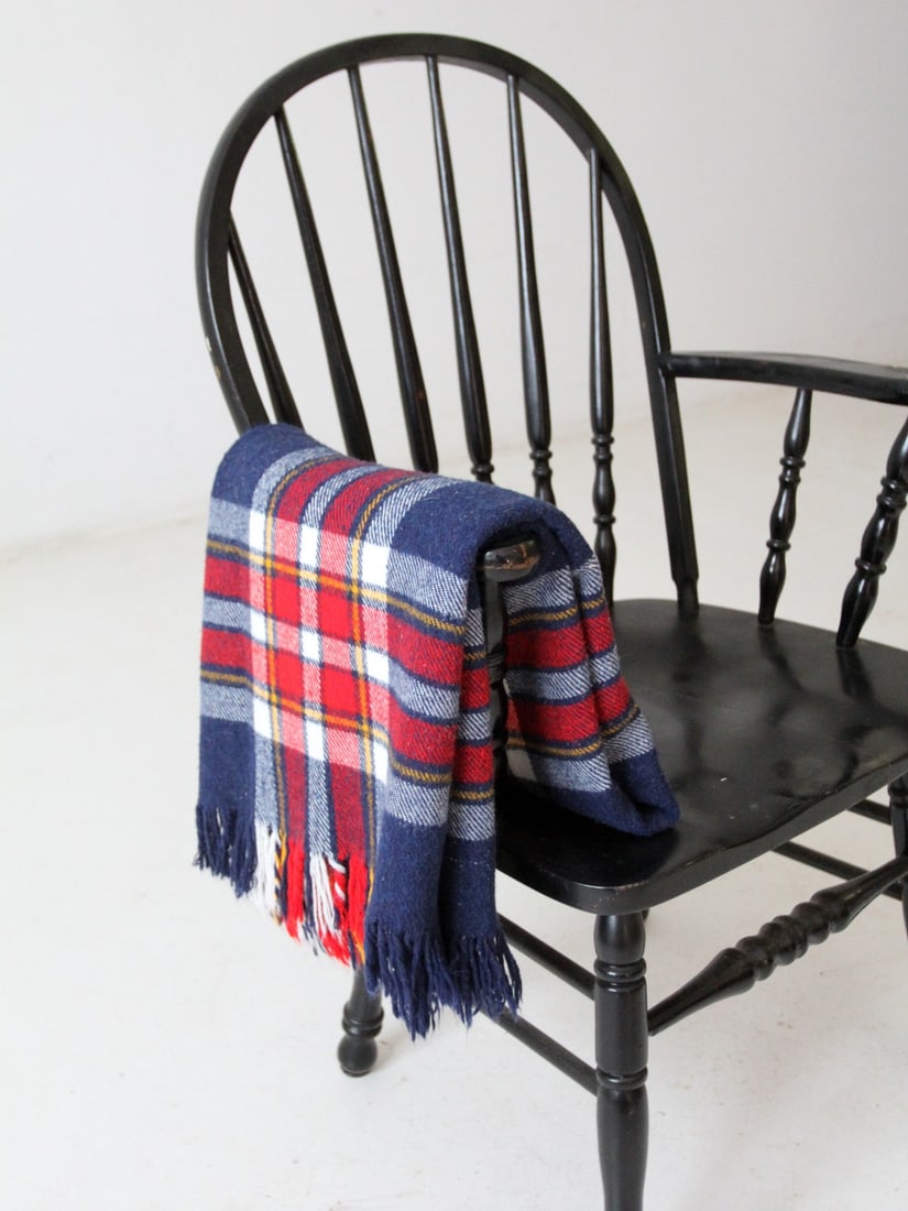 Faribo Vintage Plaid Woolen Throw Blanket 58 x 52.5 inch: Faribo Vintage Plaid Woolen Throw Blanket 58 x 52.5 inch Embrace a touch of vintage charm with this Faribo plaid woolen throw blanket, dating back to the 1960s. This classic blanket showcases a vibran
