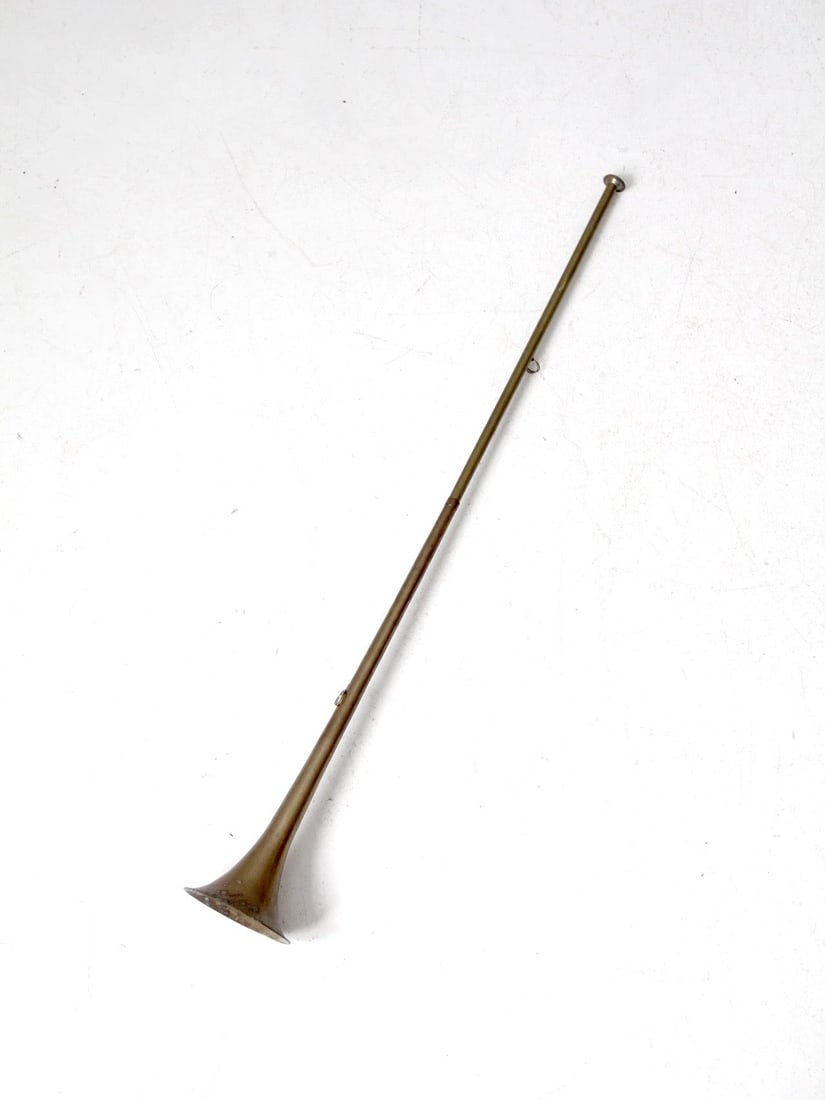 Antique Brass Hunting Horn for Rustic Decor (1 of 9)