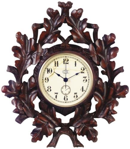 Rustic Lodge Oak Leaf Wall Clock Quartz Movement (1 of 1)
