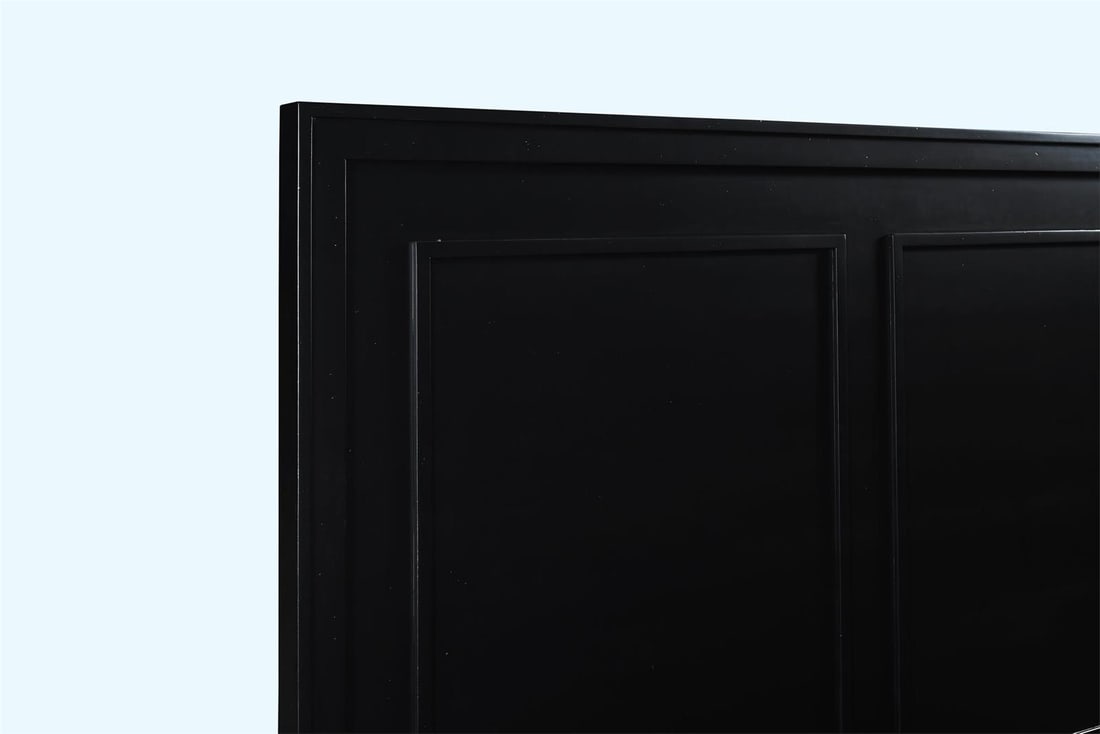 Wilmont King Bed in Plain Black: Wilmont King Bed in Plain Black Indulge in luxurious comfort with the Wilmont King Bed, designed to elevate your bedroom aesthetic. This bed features a sleek, plain black finish that complements any d