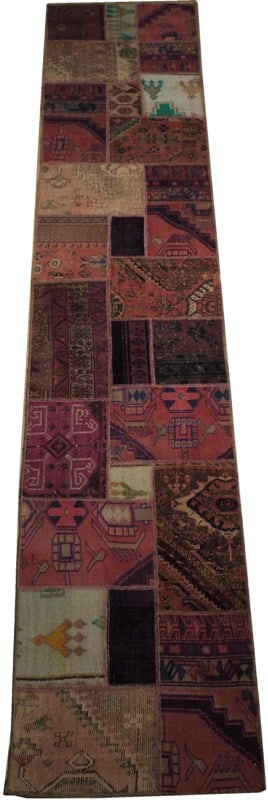 Handcrafted 2.5 x 11.11 Multi Color Persian Patchwork Runner Wool Rug: Handcrafted 2.5 x 11.11 Multi Color Persian Patchwork Runner Wool Rug Free continental US Shipping This exquisite 2.5 x 11.11 Multi Color Persian Patchwork Runner is a stunning addition to any home. H