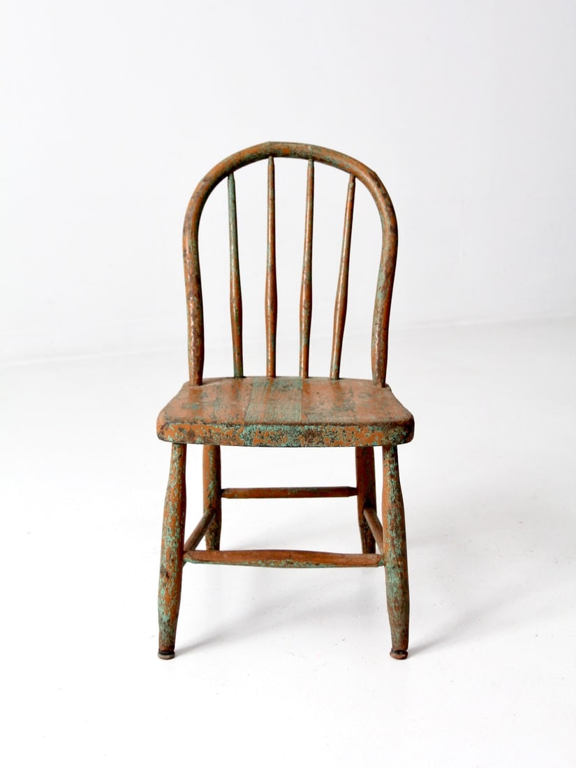 Charming Vintage Windsor Wooden Children's Chair (1 of 7)