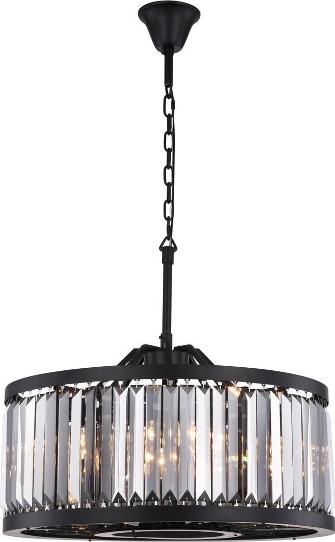 Chelsea Matte Black Pendant Light by Elegant Lighting 8 Bulbs UL-Listed: Chelsea Matte Black Pendant Light by Elegant Lighting 8 Bulbs UL-Listed Illuminate your space with the Chelsea Matte Black Pendant, a stunning addition to modern interiors. This elegant pendant light