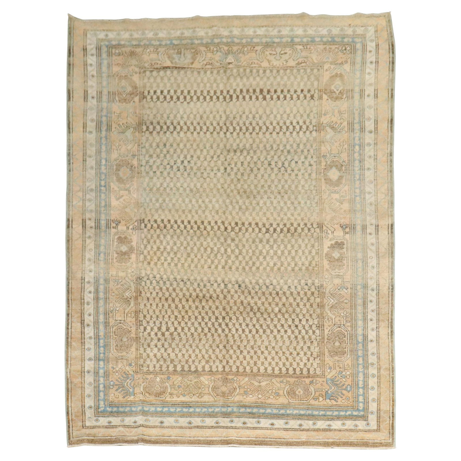 Zabihi Collection Hand-Knotted Persian Malayer Saraband Rug 78 x 98 Rustic Wool Iran Circa 1920 (1 of 9)